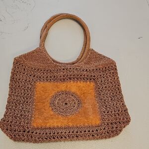 Handcrafted Brown and Tan Women's Bag